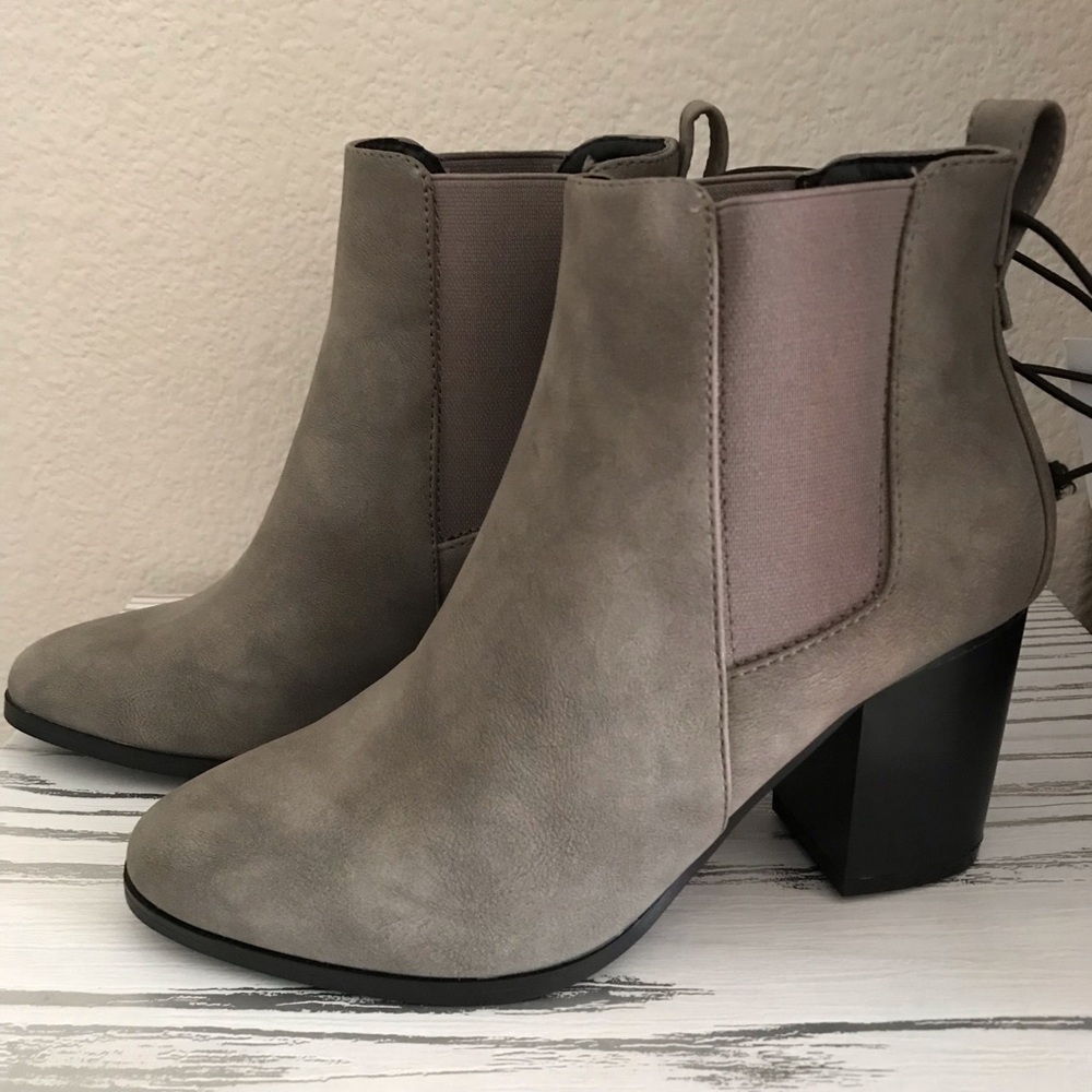 NWT Grey Ankle Boots